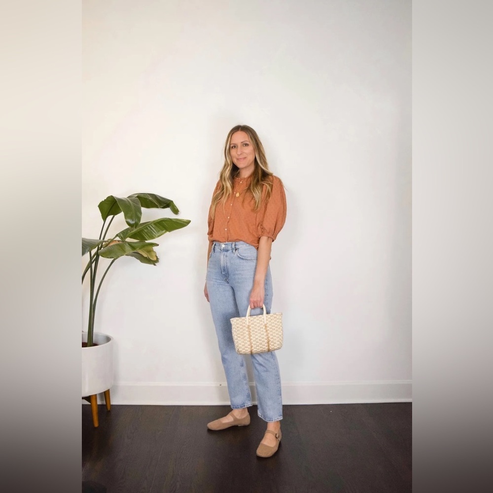 Agolde Light Blue Straight Leg Jeans